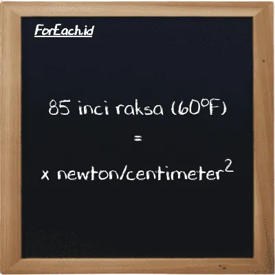 Contoh konversi inci raksa (60<sup>o</sup>F) ke newton/centimeter<sup>2</sup> (inHg ke N/cm<sup>2</sup>)